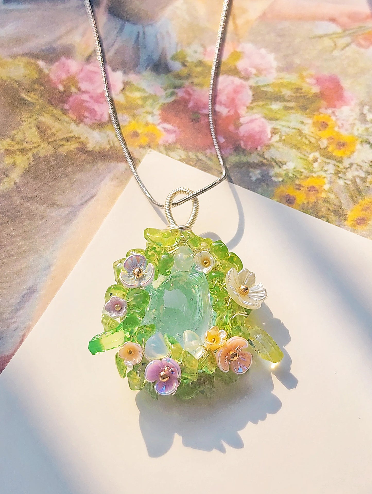 Spring Garden Crystal Pendant