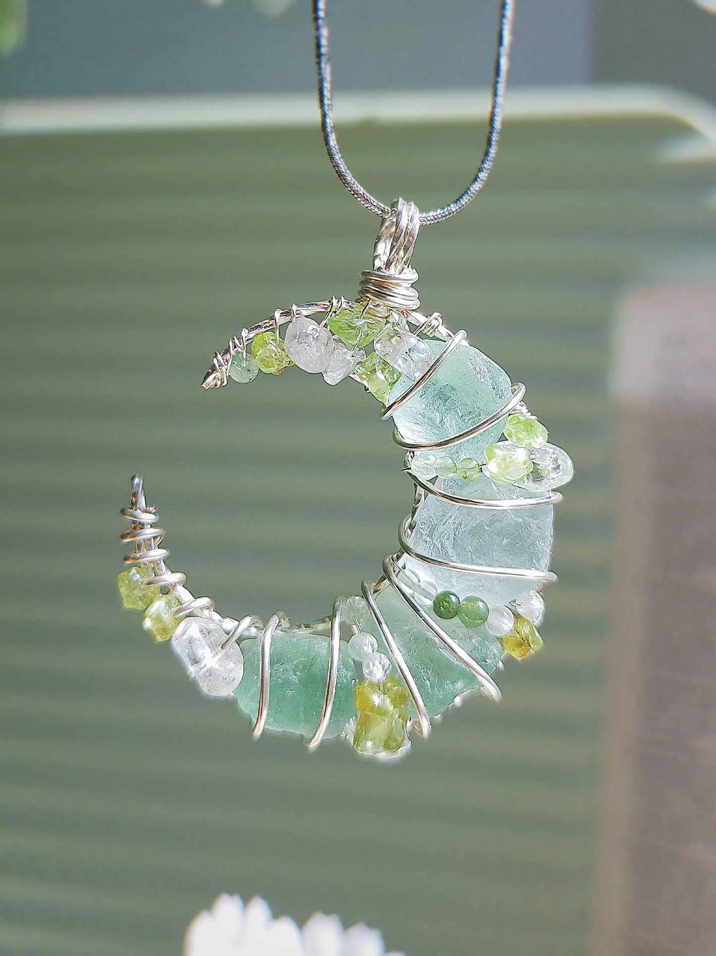 Green Moon Pendant