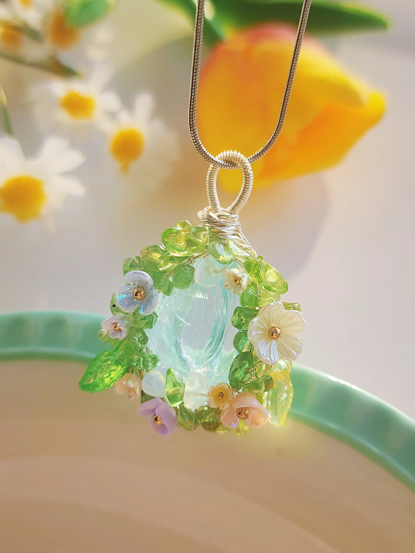 Spring Garden Crystal Pendant