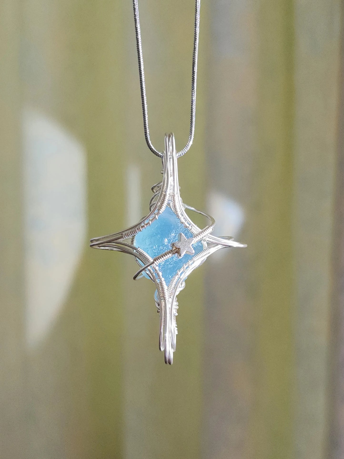 Blue Cross Starlight Pendant