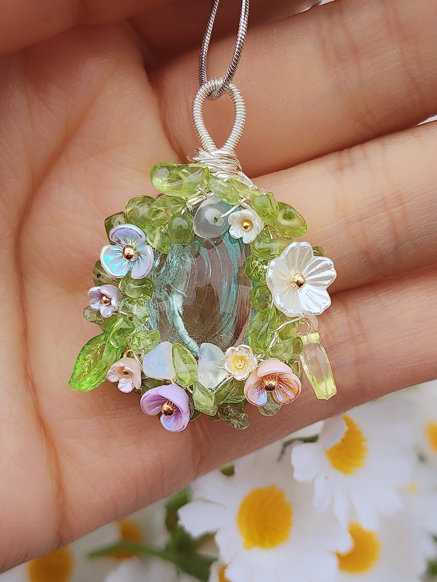 Spring Garden Crystal Pendant