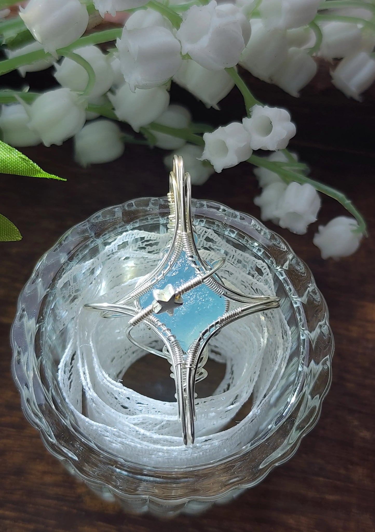 Blue Cross Starlight Pendant