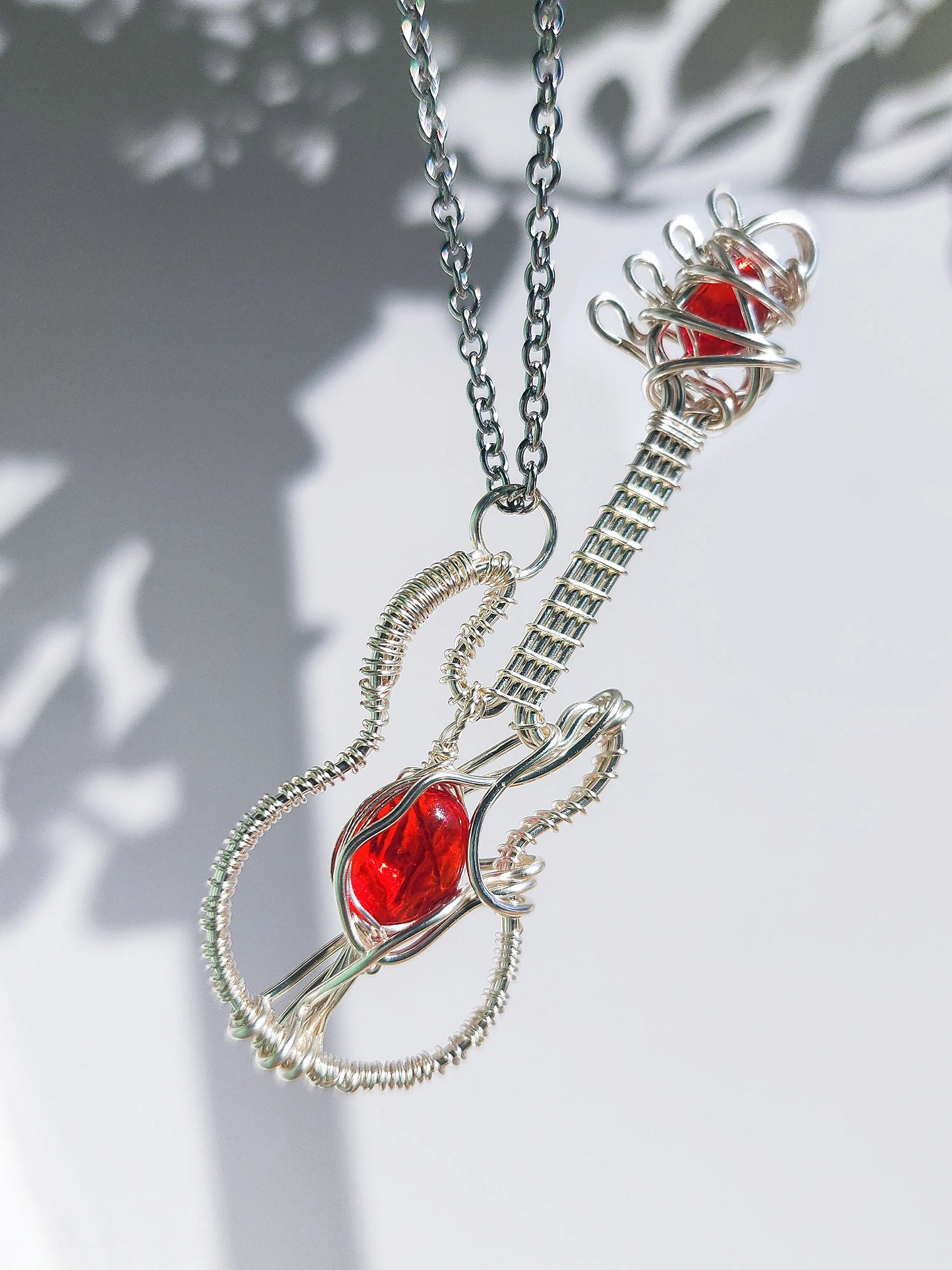 Wire Red Bass Pendant