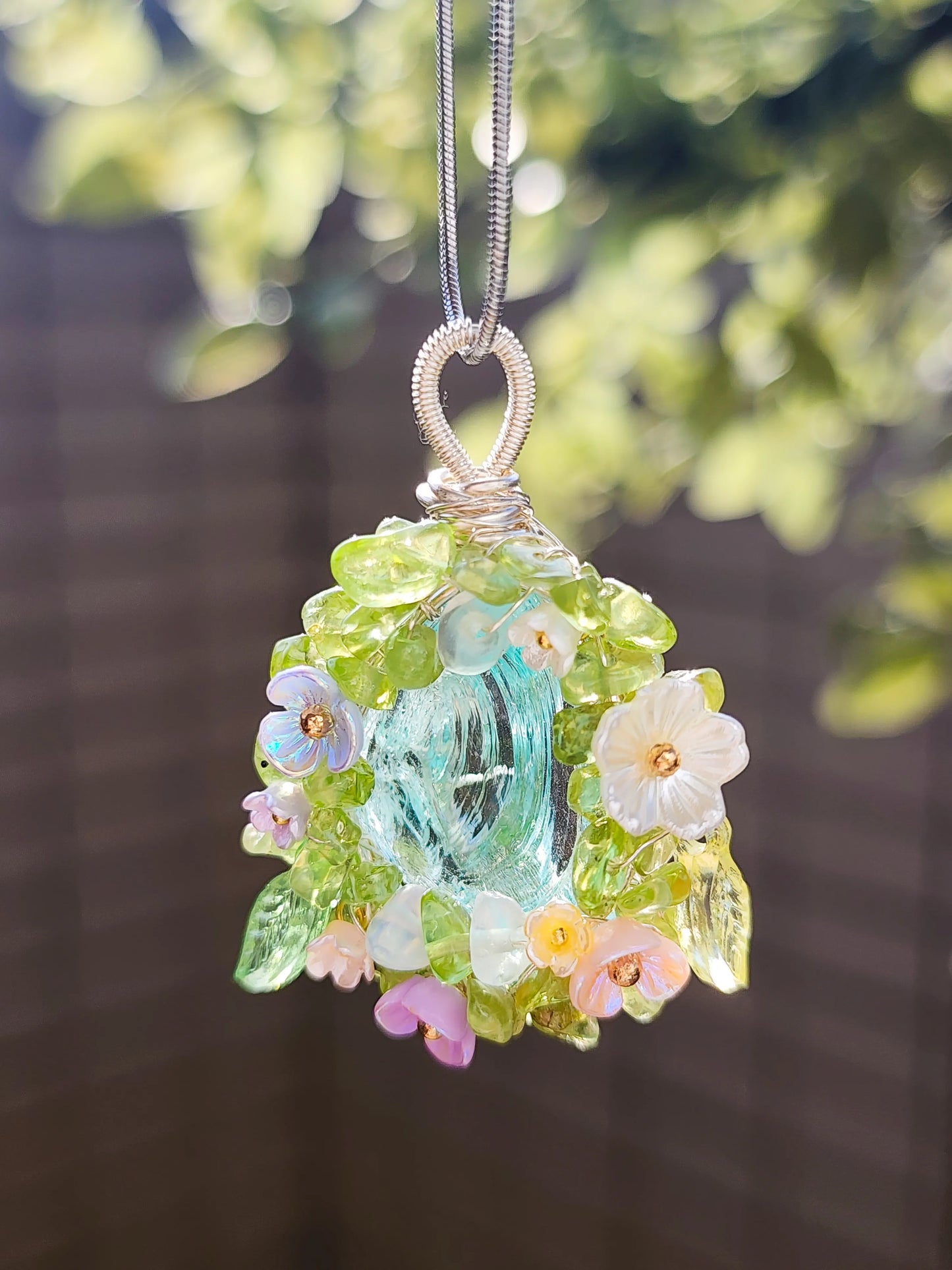 Spring Garden Crystal Pendant