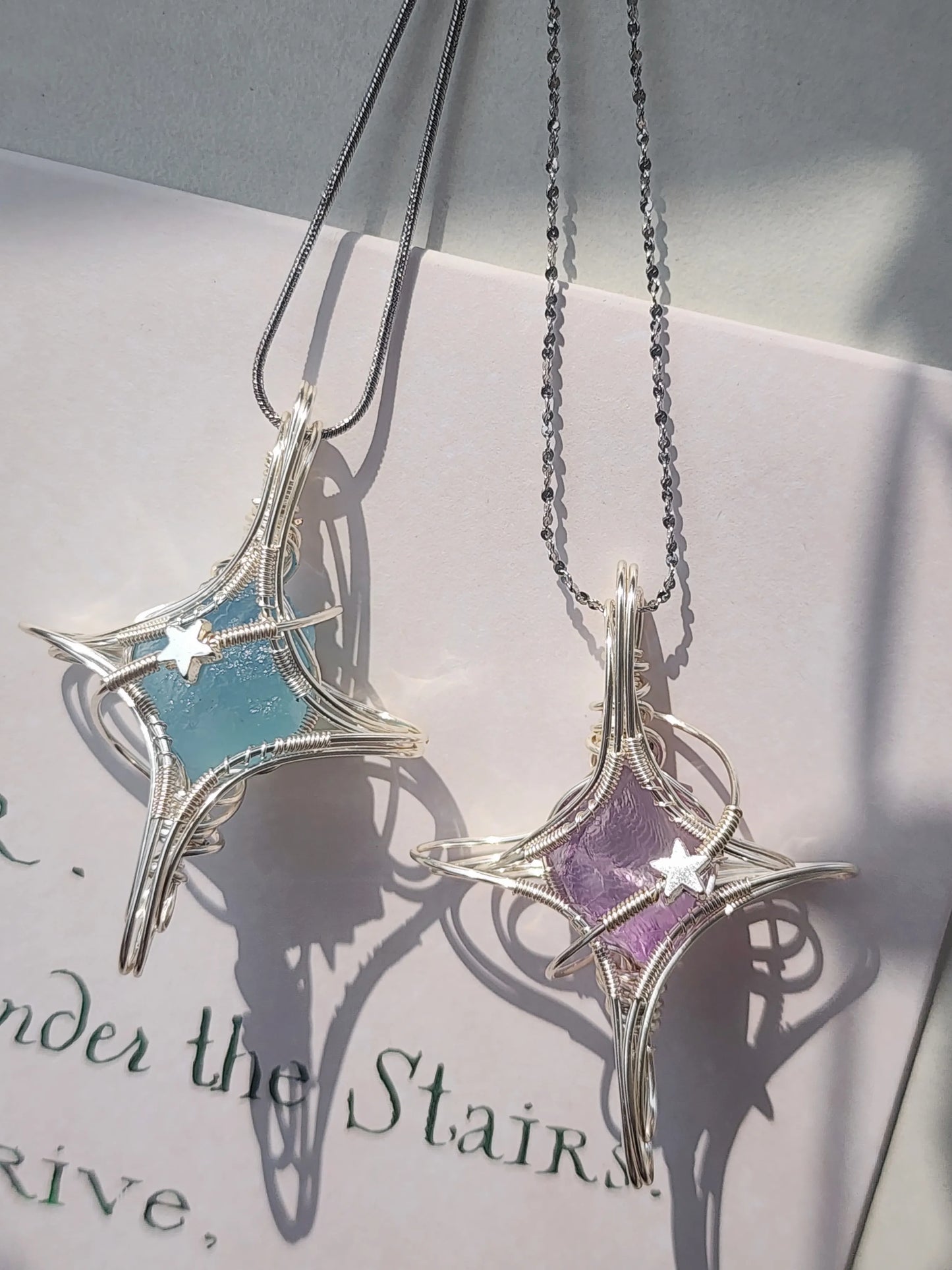 Blue Cross Starlight Pendant