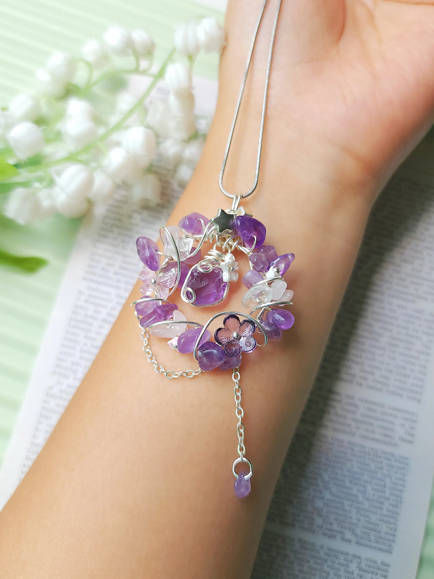 Amethyst Wreath pendant
