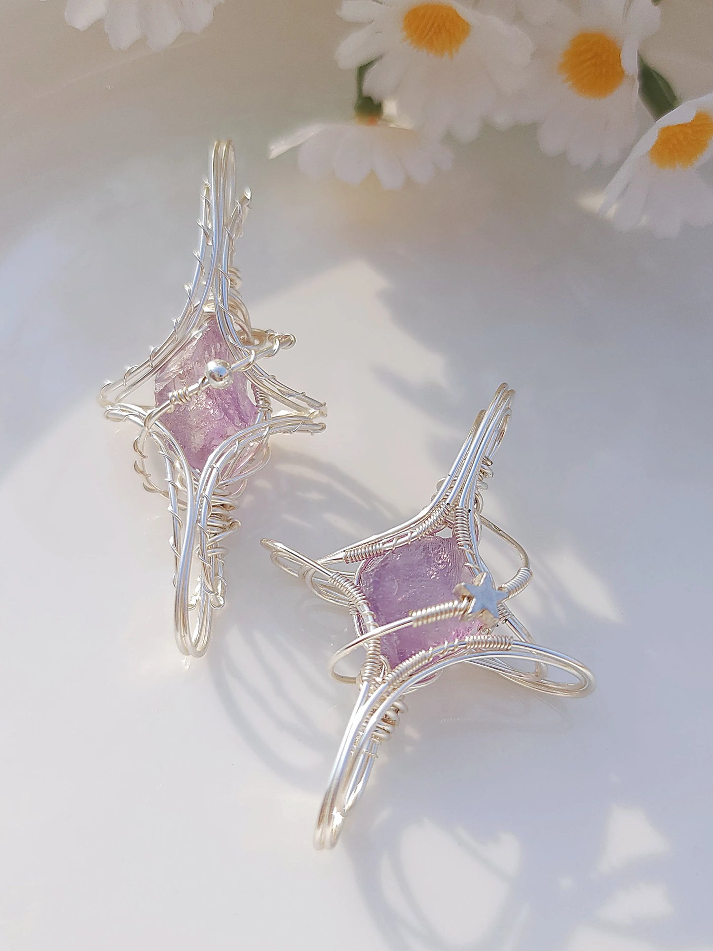 Pouple Cross Starlight Pendant