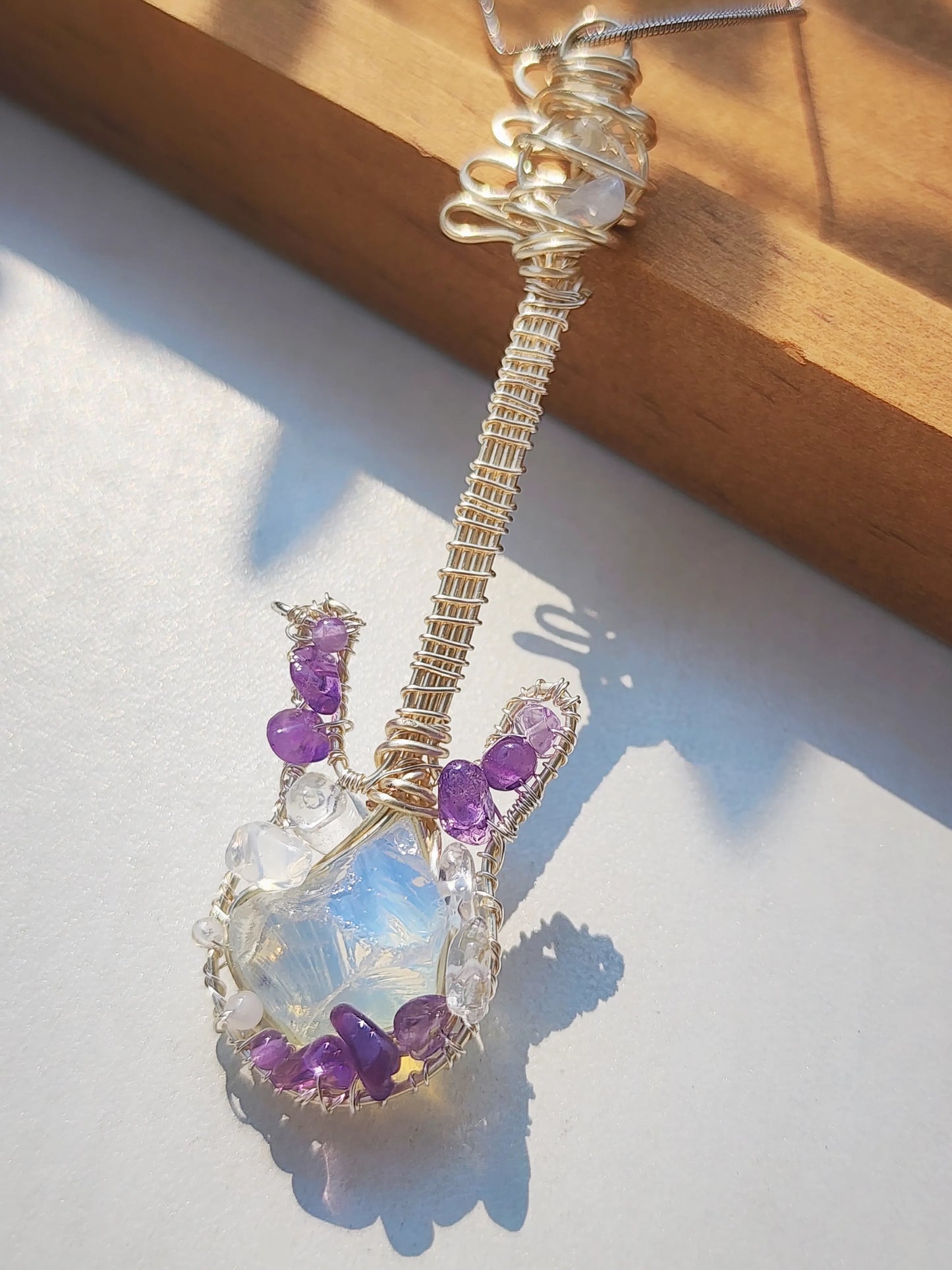 Wire Art Guitar Pendant