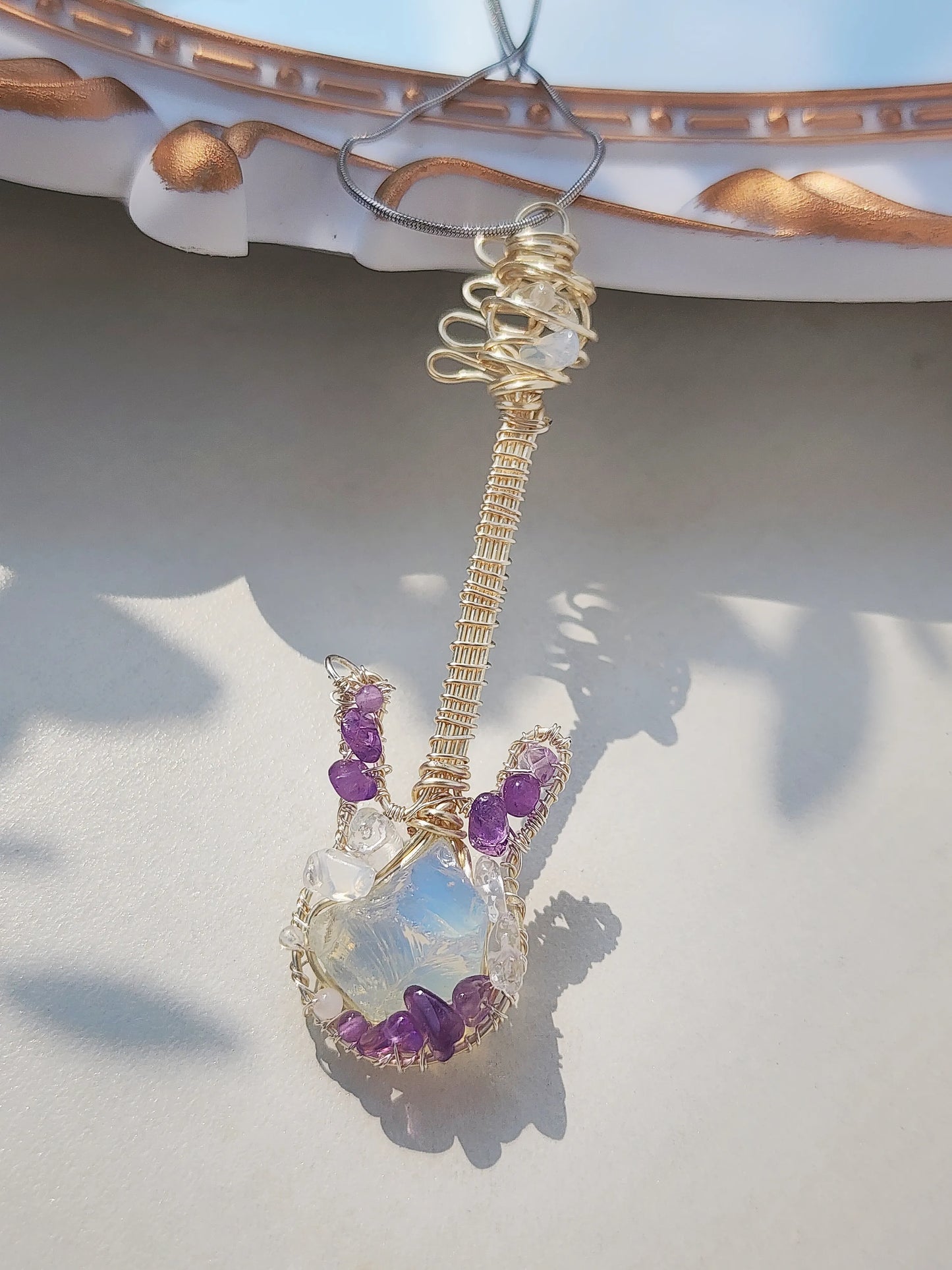 Wire Art Guitar Pendant