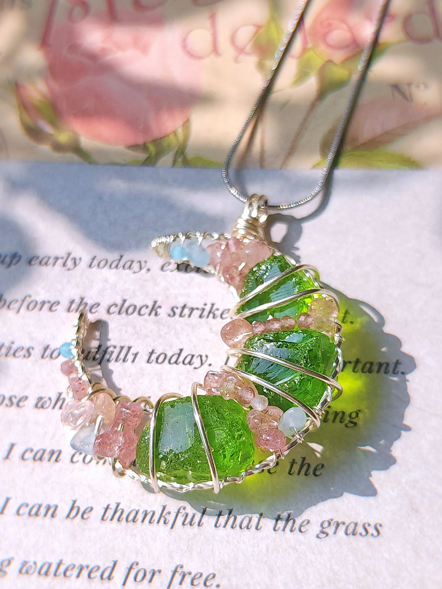 Green Moon & Star in the Forest