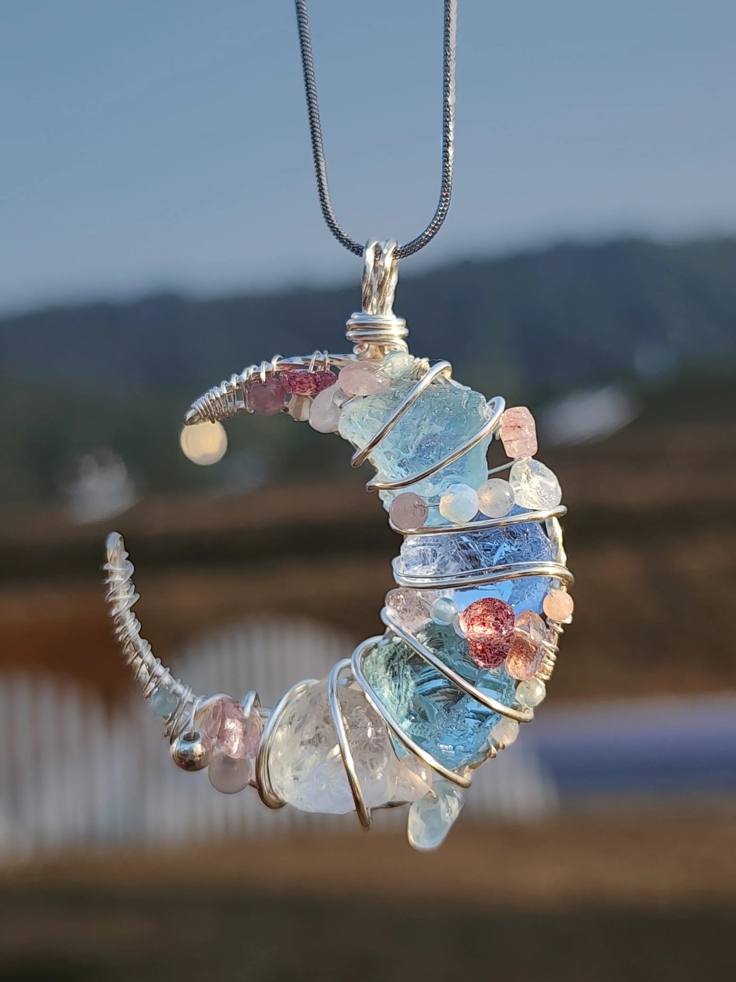 Azure Moon Pendant