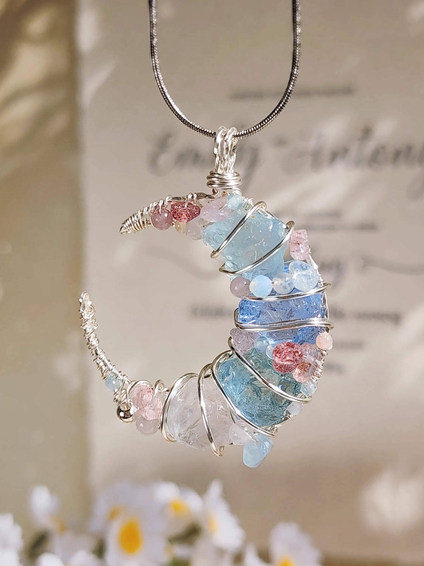 Azure Moon Pendant