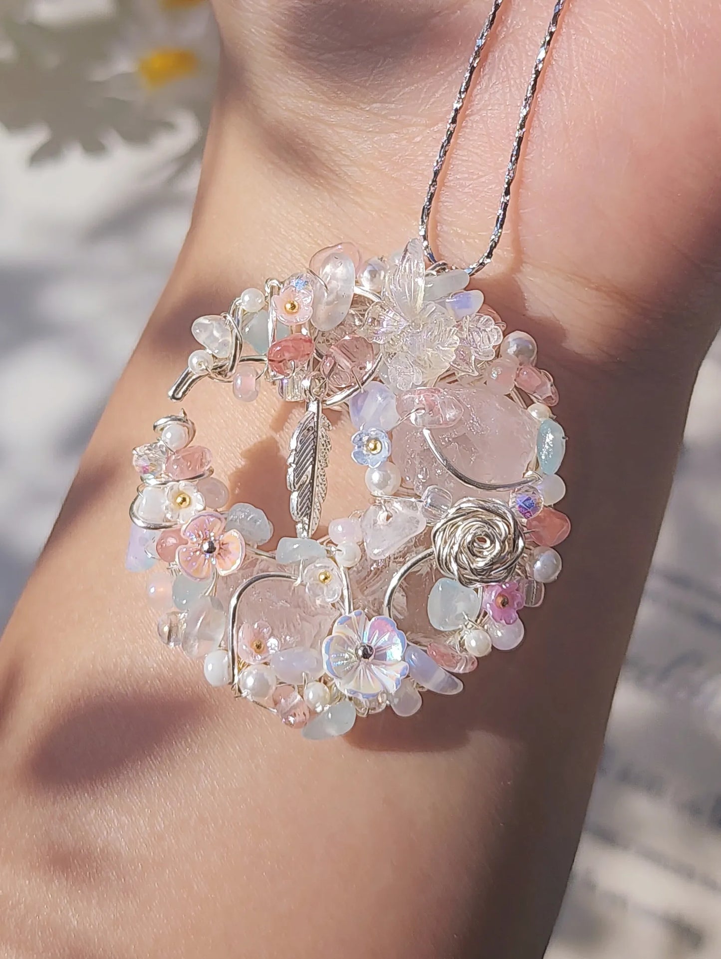 Floral Spring Crystal Necklace