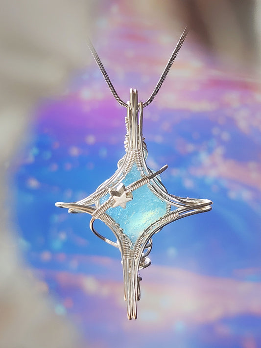 Blue Cross Starlight Pendant