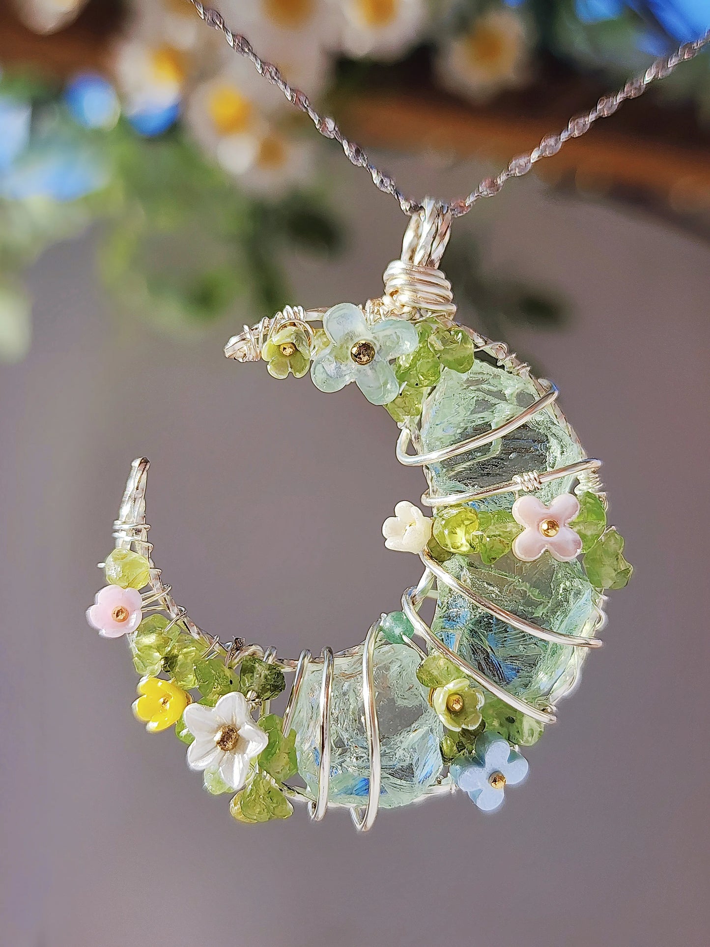 Spring crescent moon