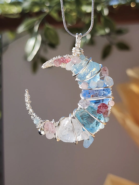 Azure Moon Pendant