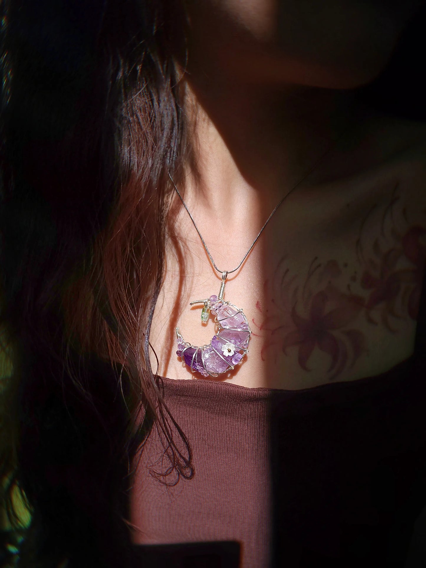 Amethyst Starlit Crescent