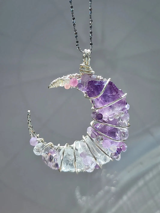 Purple Sea Moon Pendant