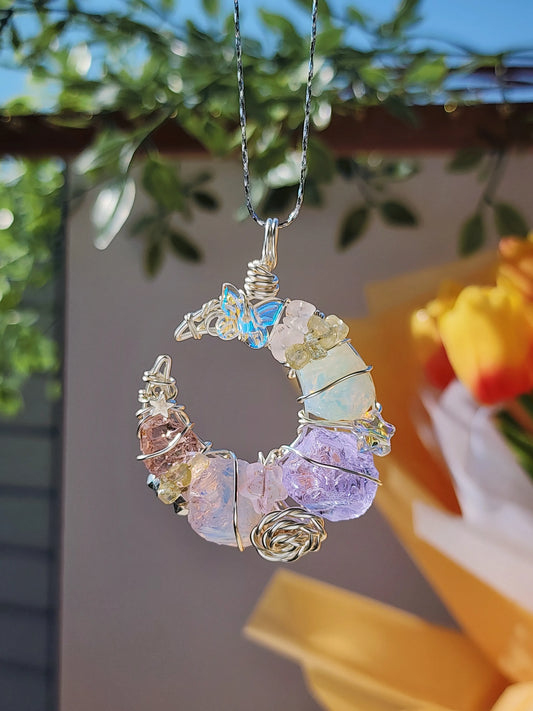 Multicolored Crystal  Necklace